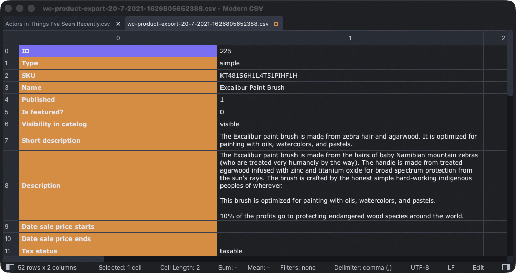 Transpose the CSV