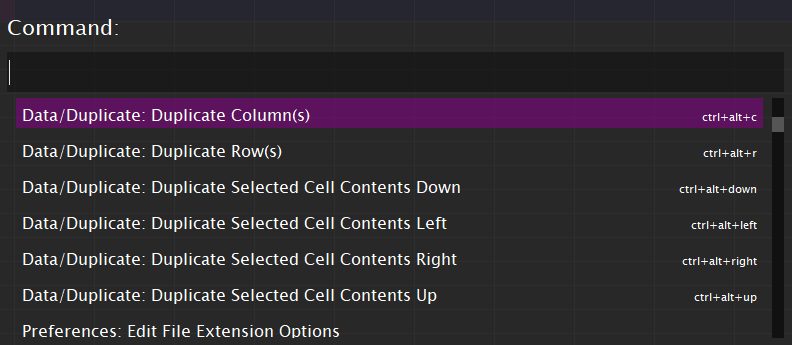 Modern CSV command launcher
